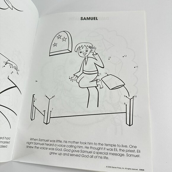 2/$6 My Favorite Bible Stories Dot-to-Dot Coloring Book-Ages 2-5 - Picture 4 of 11